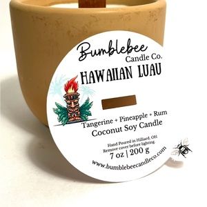 Handmade coconut soy candle